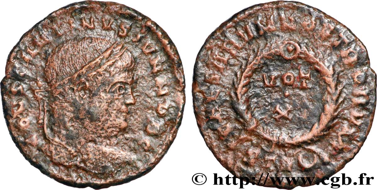 CONSTANTIN II Centenionalis ou nummus TTB