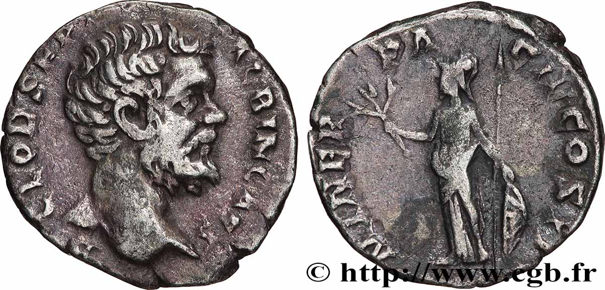CLODIUS ALBINUS Denier AU/XF
