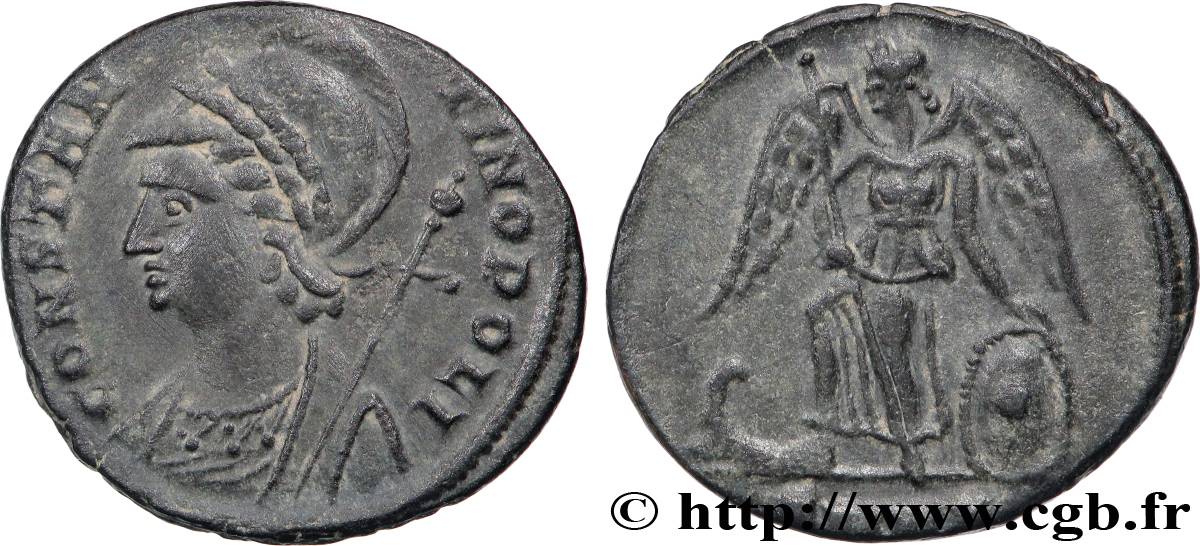 CONSTANTINOPLE Centenionalis ou nummus TTB+