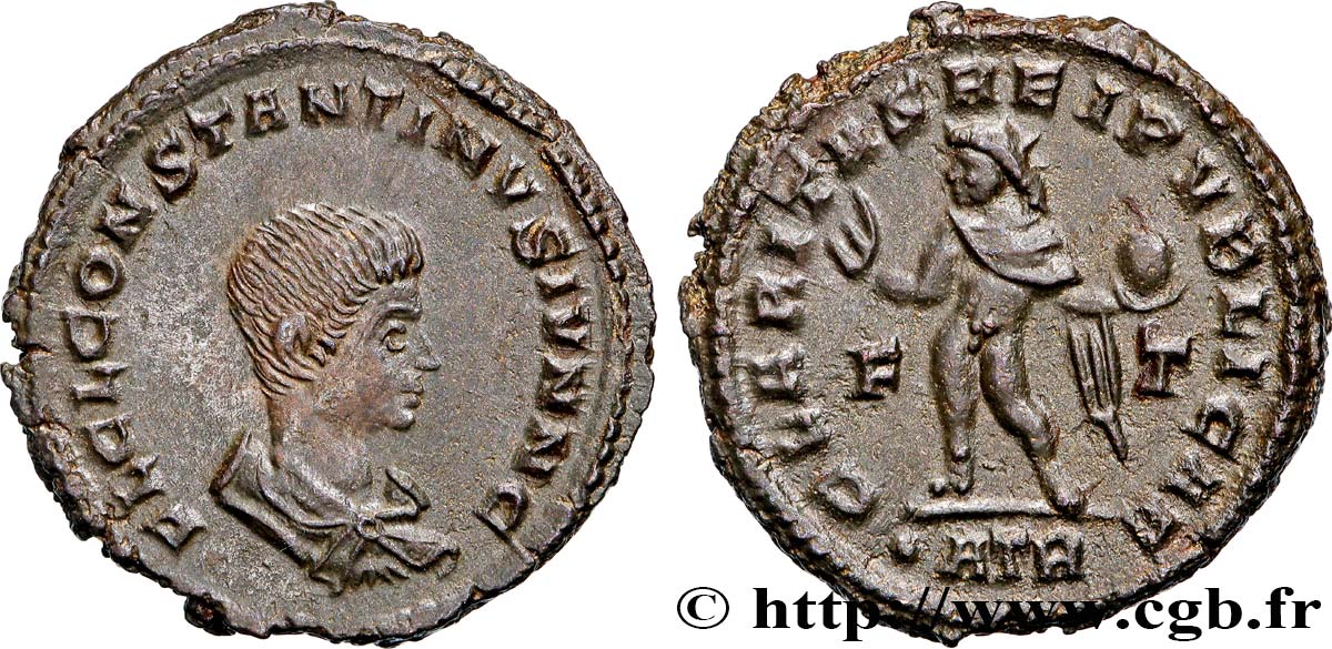 CONSTANTIN II Follis ou nummus TTB+