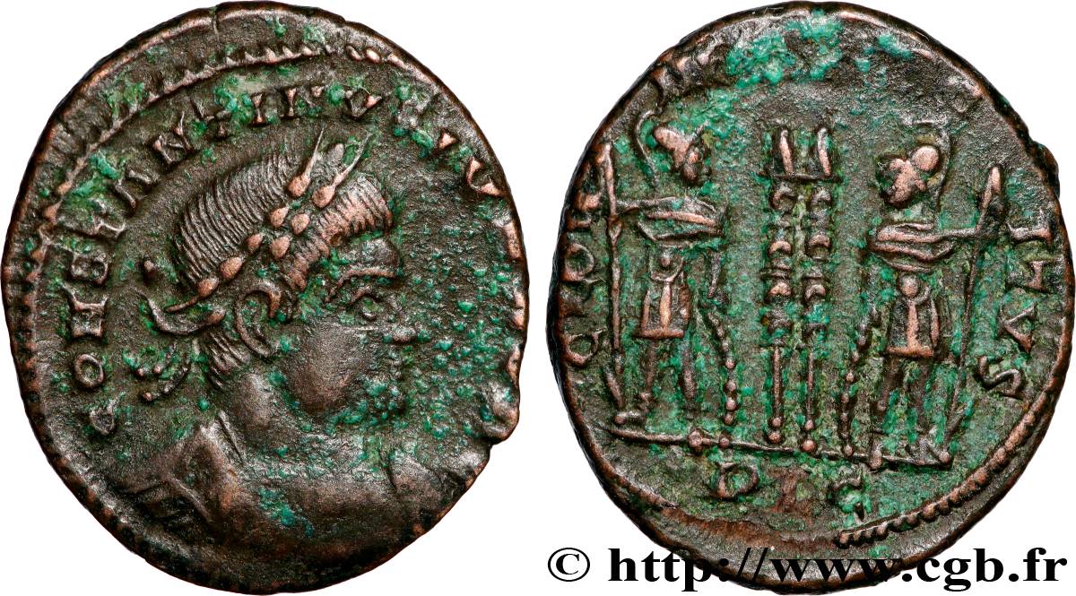 CONSTANTIN II Centenionalis ou nummus TTB