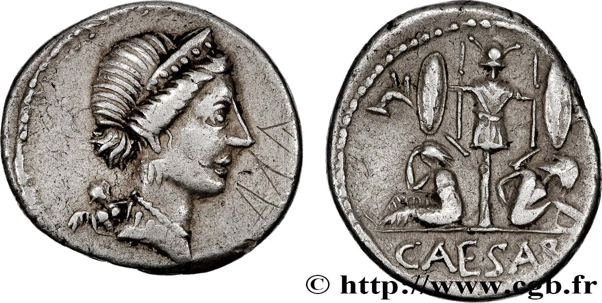 GIULIO CAESAR Denier q.SPL