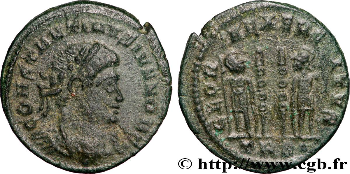 CONSTANTIN II Centenionalis ou nummus TTB