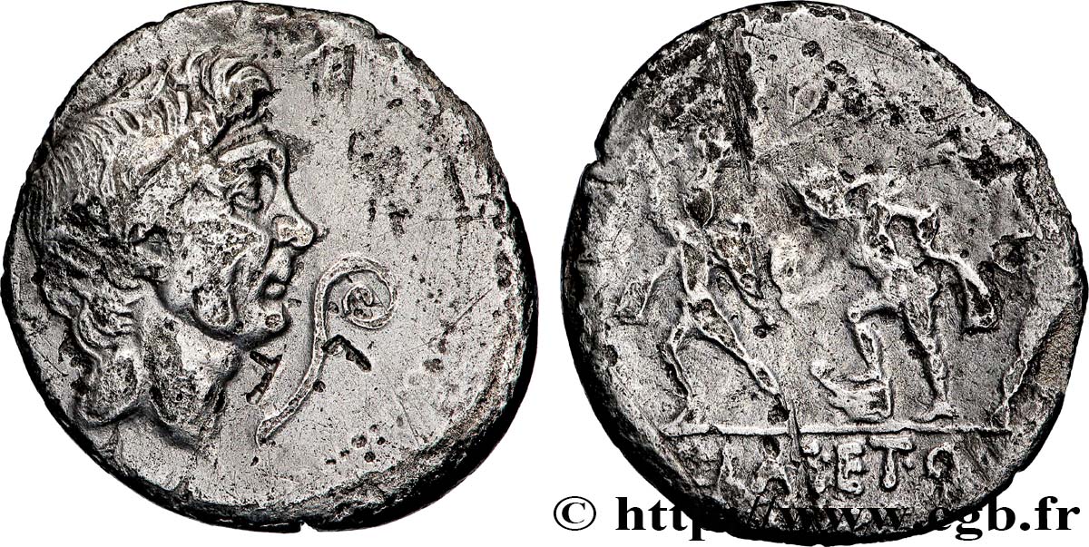 SEXTUS POMPEIUS Denier fSS