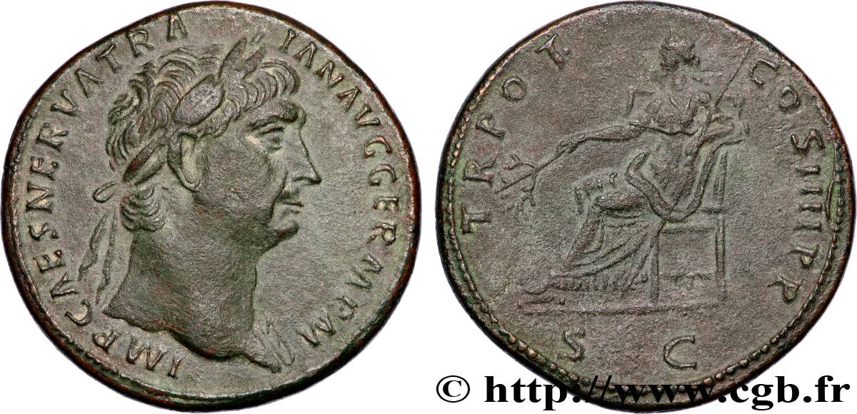 TRAJANUS Sesterce AU/AU