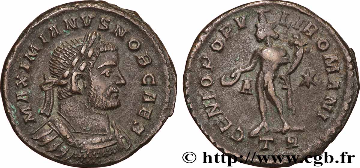 GALÈRE Follis ou nummus TTB+/TTB