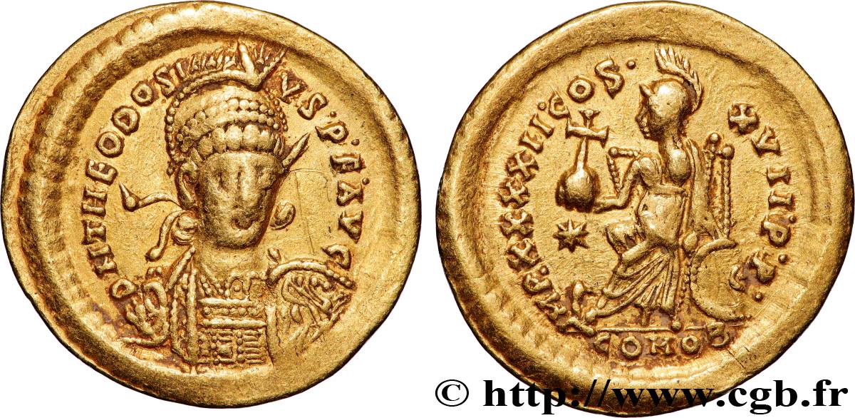 THÉODOSE II Solidus TTB+