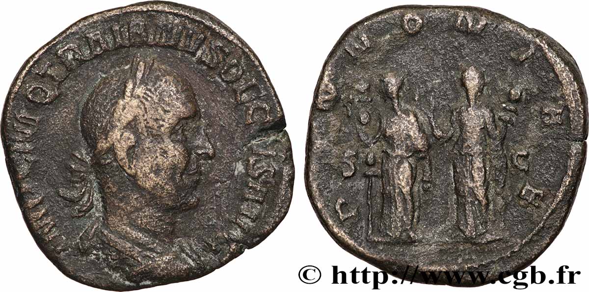 TRAJAN DÈCE Sesterce TTB