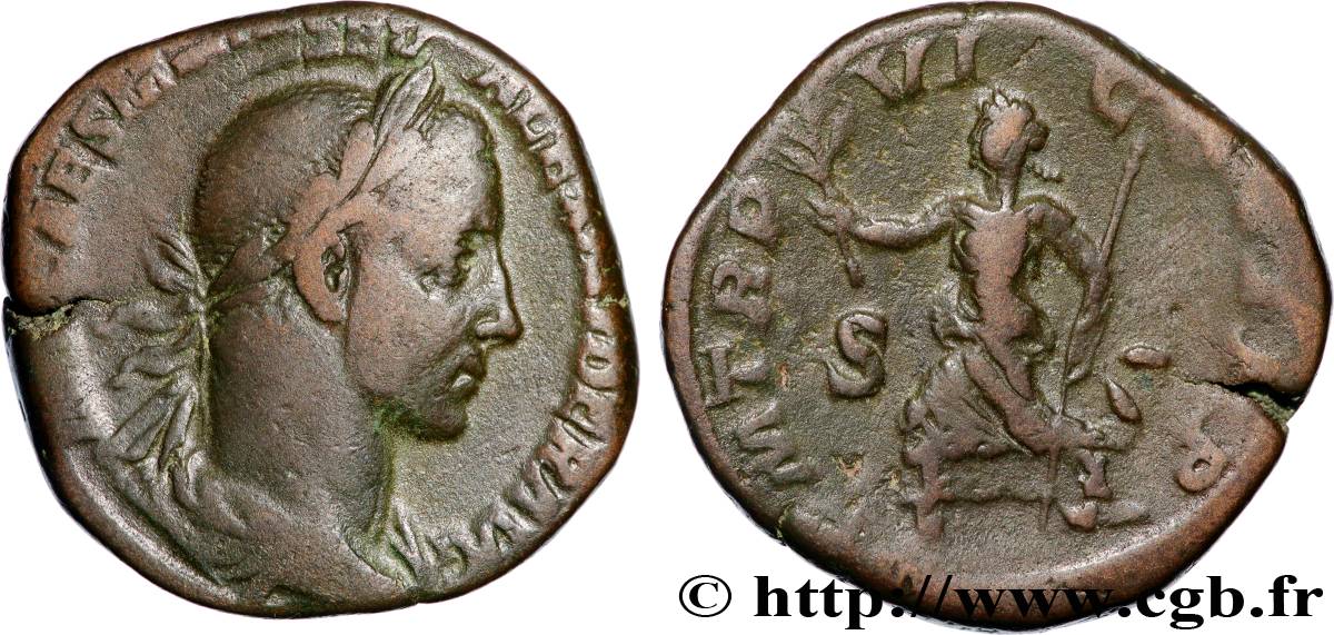 SEVERUS ALEXANDER  Sesterce XF/VF