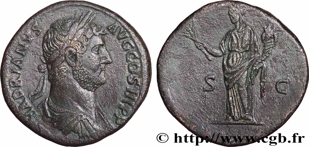 HADRIAN Sesterce AU