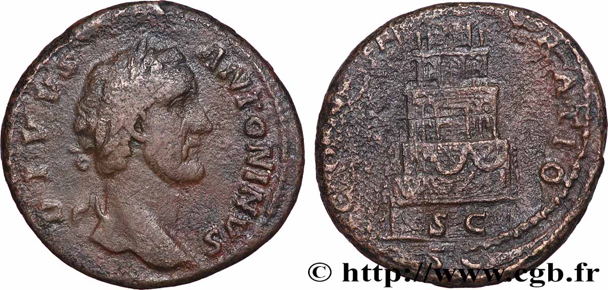 DIVUS ANTONINUS Sesterce fSS