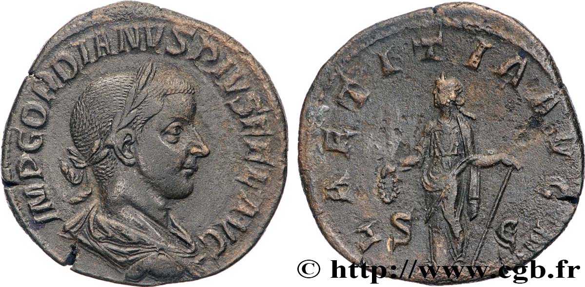 GORDIAN III Sesterce AU/XF