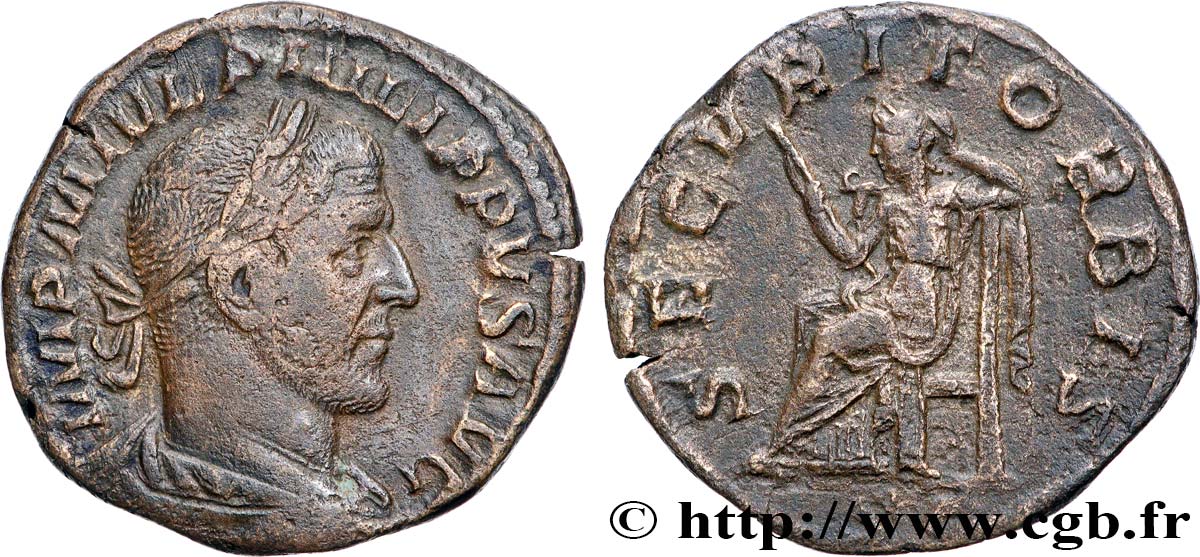 PHILIPPUS Sesterce XF
