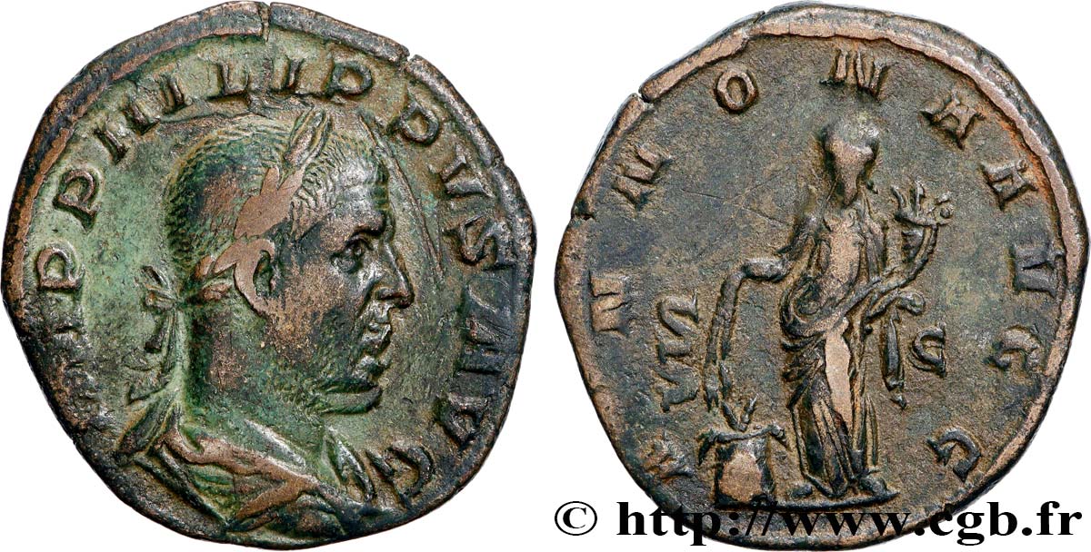 PHILIPPUS Sesterce VF
