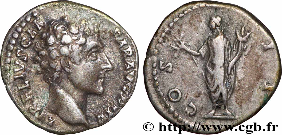 MARC AURÈLE Denier TTB+/TTB