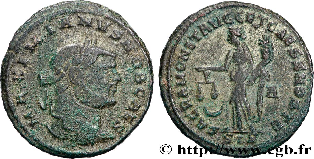 GALERIO Follis ou nummus BC+/MBC