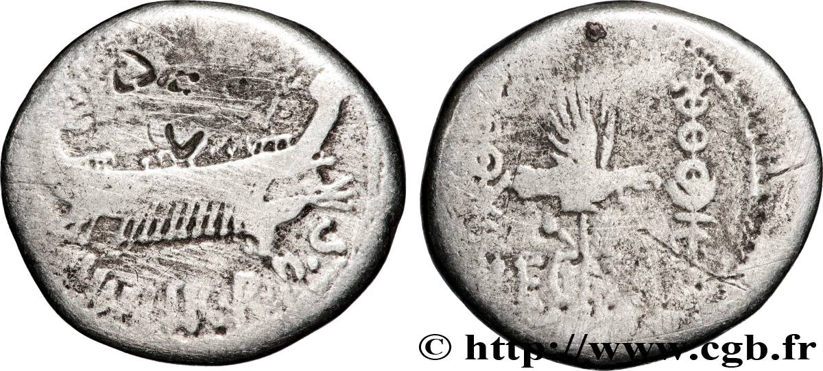 MARCUS ANTONIUS Denier VF