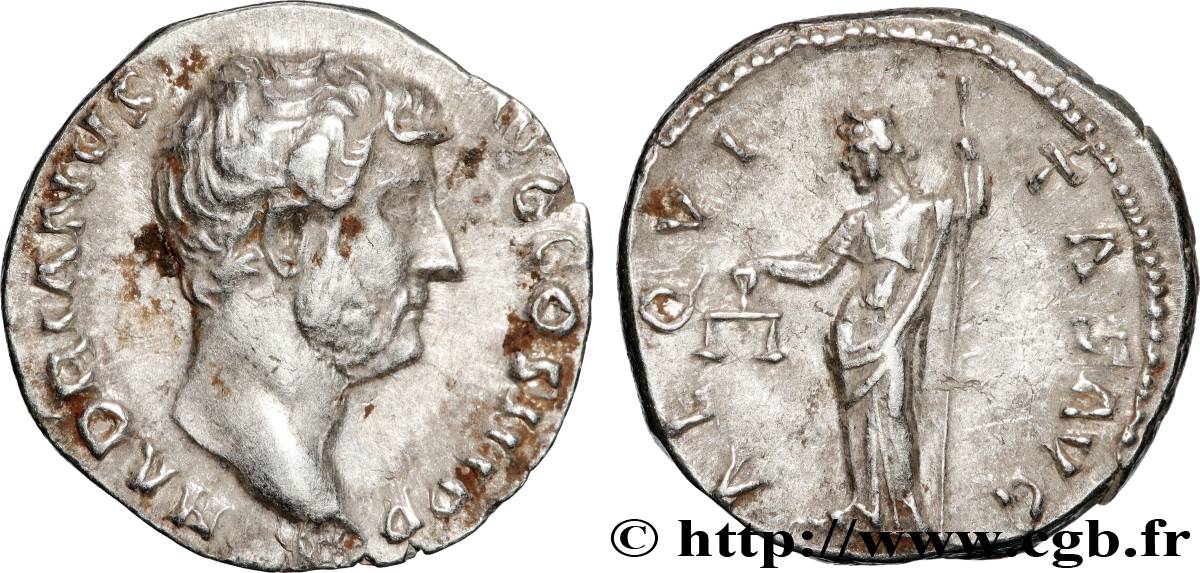 HADRIAN Denier AU