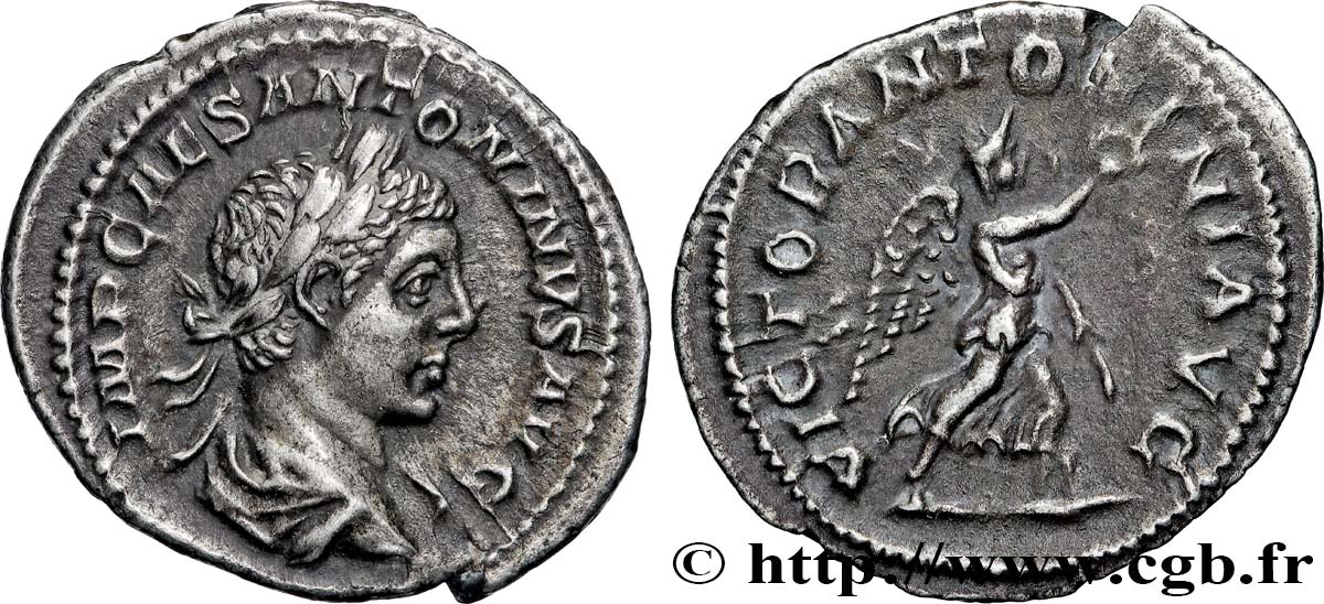 ELAGABALUS Denier AU/AU