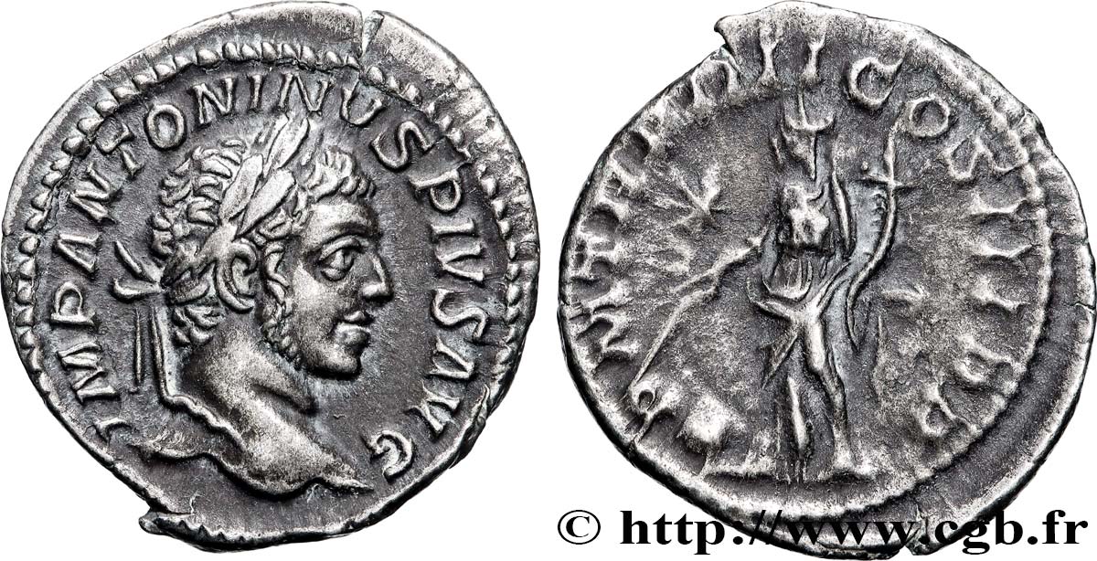 ELAGABALUS Denier AU/AU