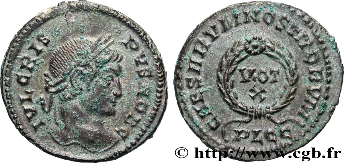 CRISPUS Centenionalis ou nummus AU