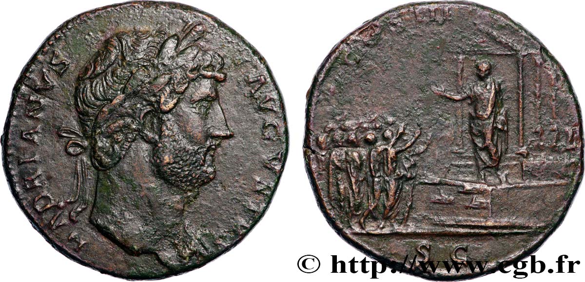 HADRIEN Sesterce TTB