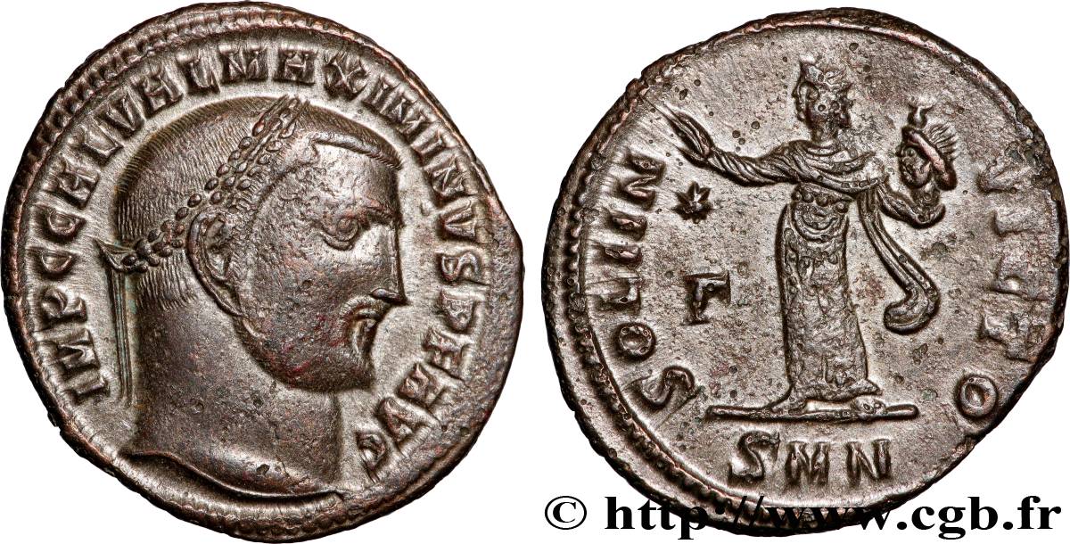 MAXIMINO II DAZA Follis ou nummus MBC+