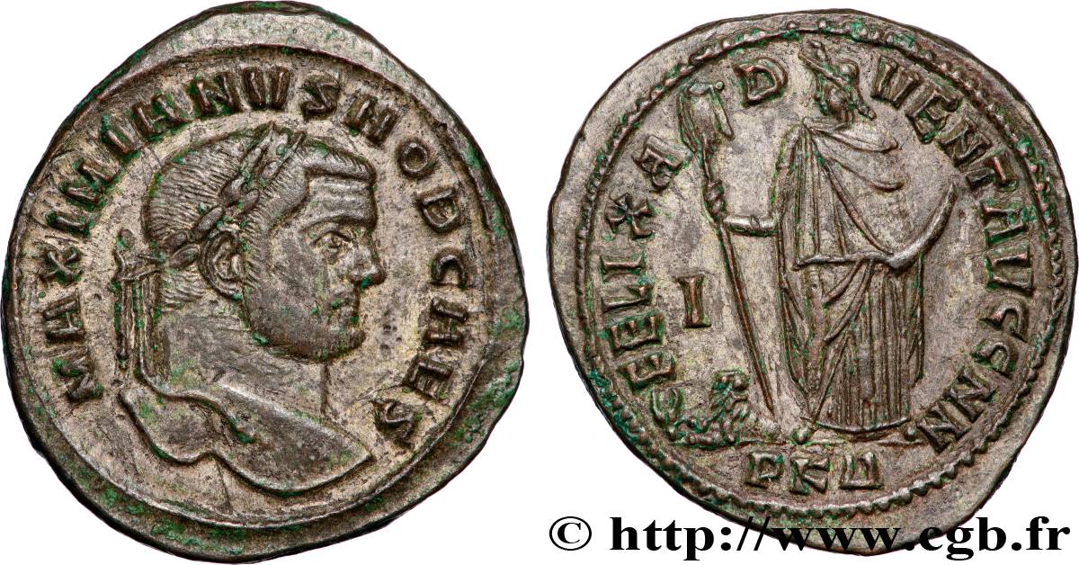 GALÈRE Follis ou nummus TTB+/SUP