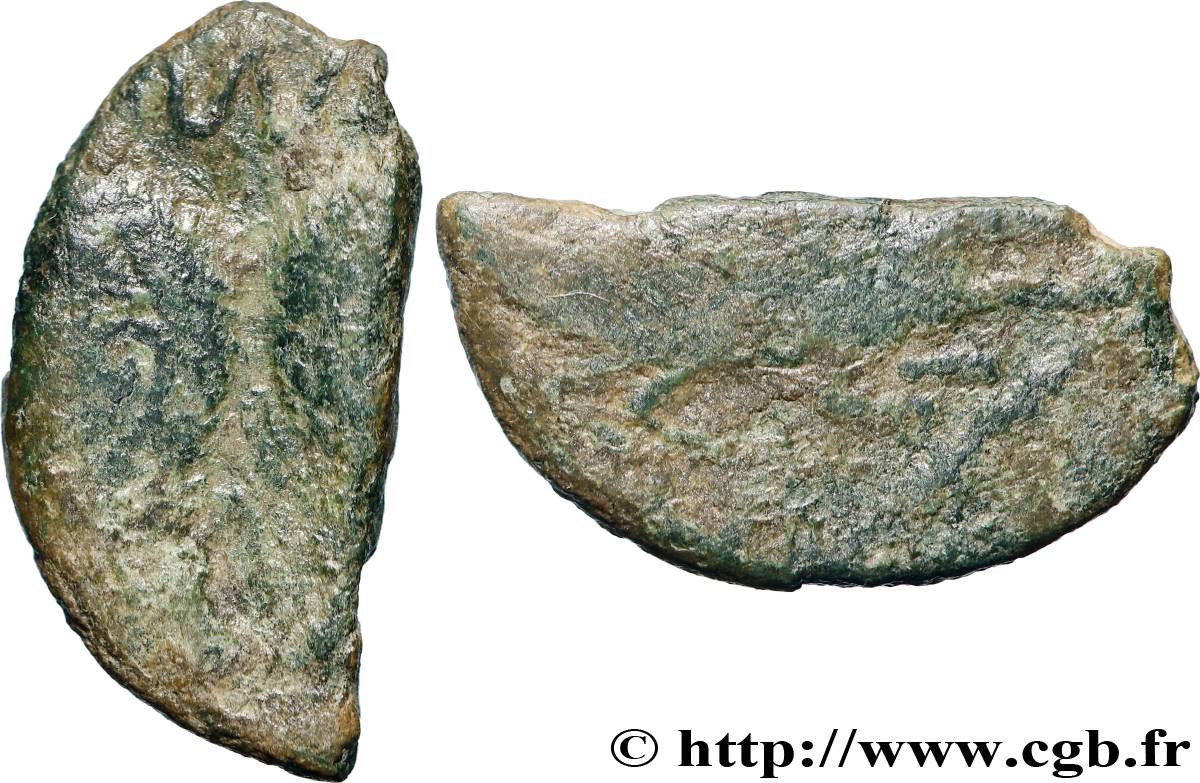 NEMAUSUS - NIMES - AUGUSTUS and AGRIPPA Dupondius COL NEM (as) - coupé VG
