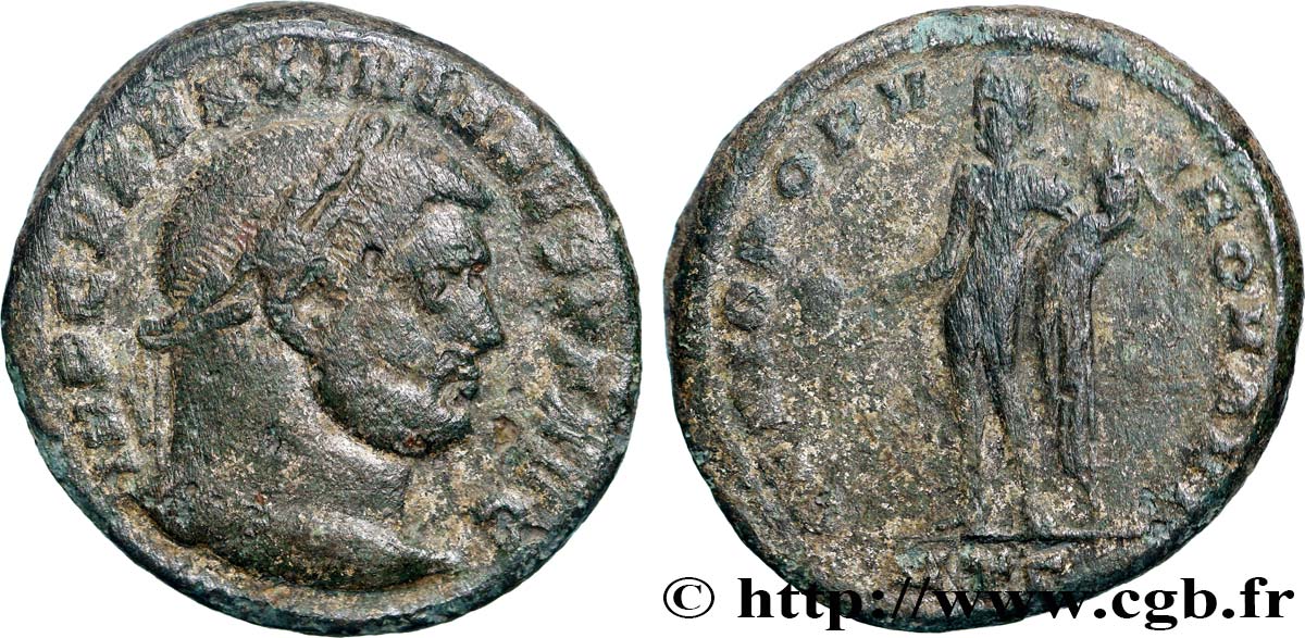 MAXIMIEN HERCULE Follis ou nummus TB+