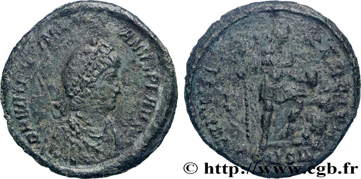 VALENTINIEN II Maiorina pecunia, (MB, Æ 2) TTB/TB+