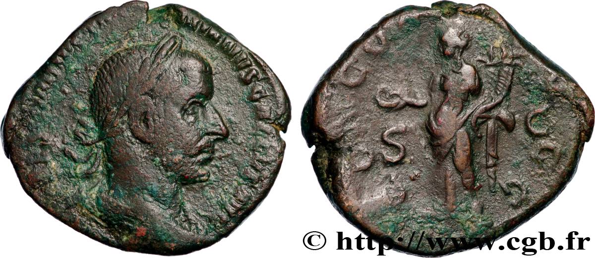 TREBONIANUS GALLUS Sesterce VF