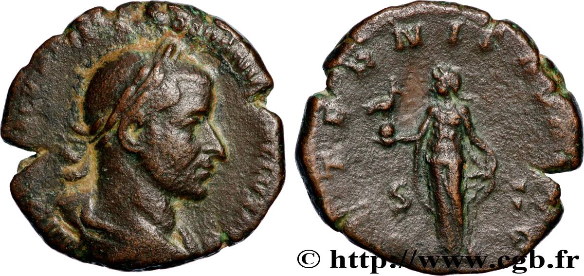 TREBONIANUS GALLUS Sesterce XF
