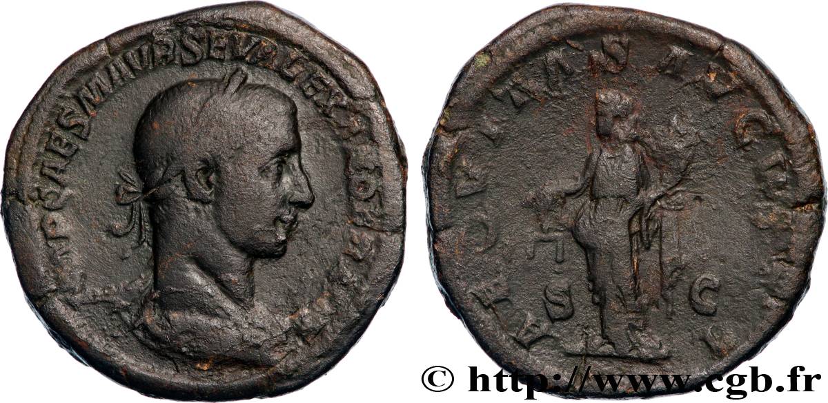 ALEJANDRO SEVERO Sesterce MBC/BC+