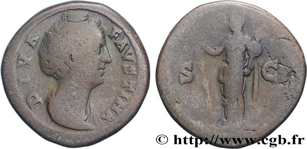 FAUSTINA MOTHER Sesterce VF