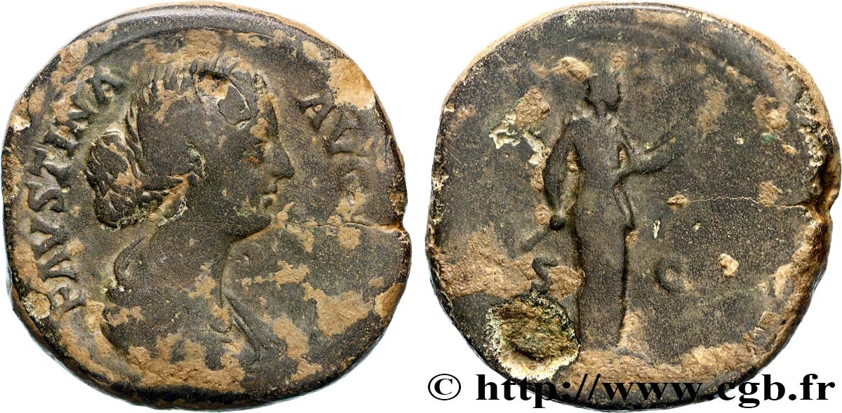 FAUSTINA DAUGHTER Sesterce VF