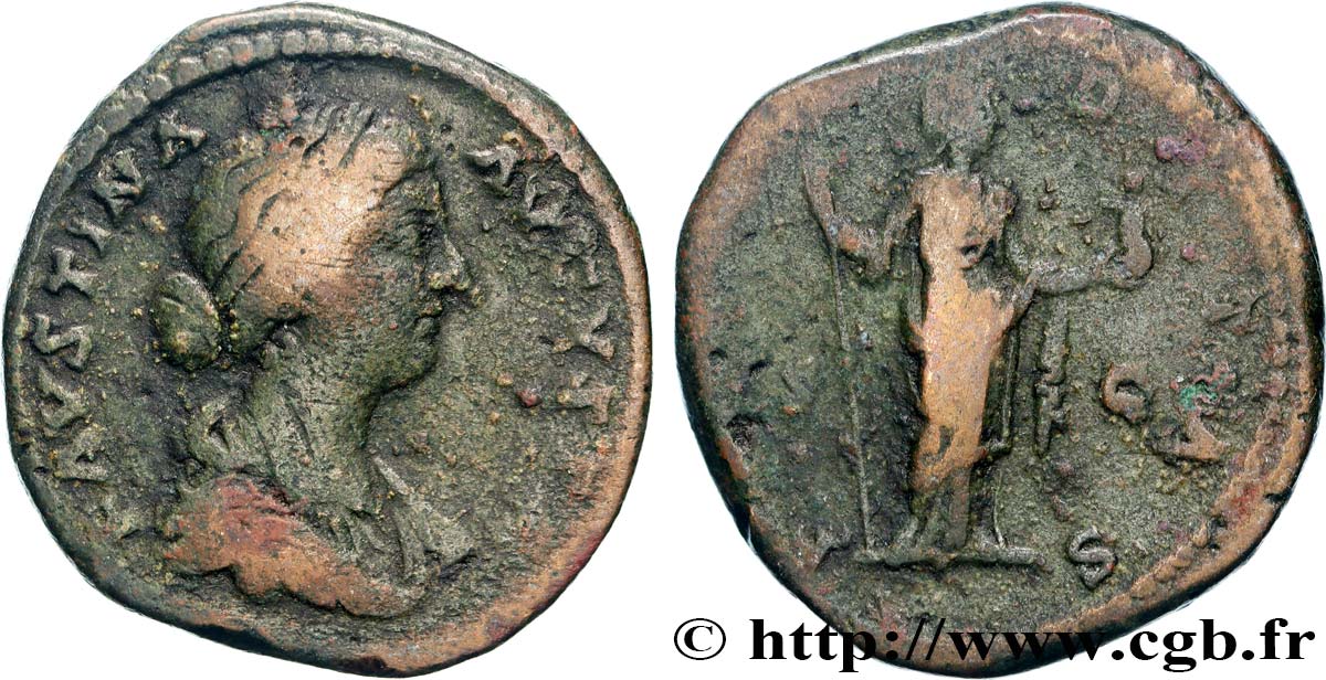 FAUSTINA DAUGHTER Sesterce VF