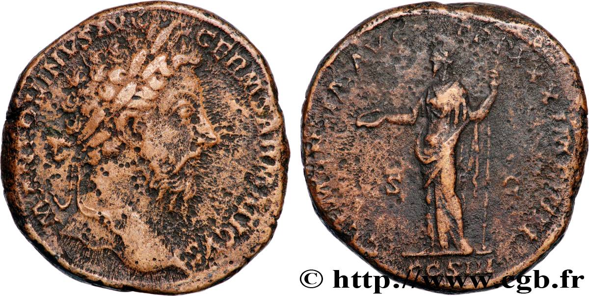 MARCUS AURELIUS Sesterce VF