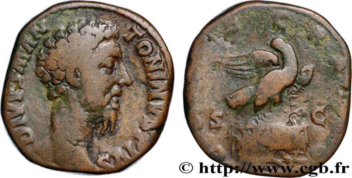 MARCUS AURELIUS Sesterce VF