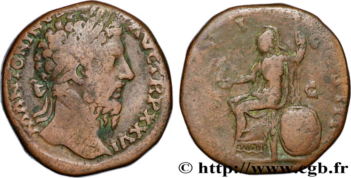MARCUS AURELIUS Sesterce VF