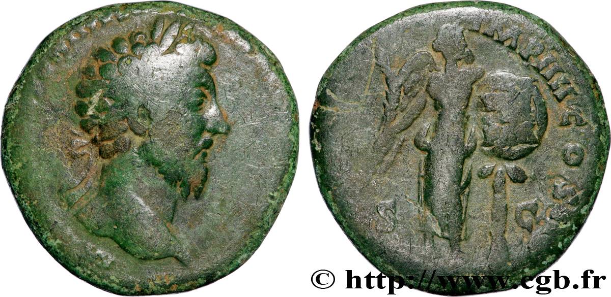 MARCUS AURELIUS Sesterce VF