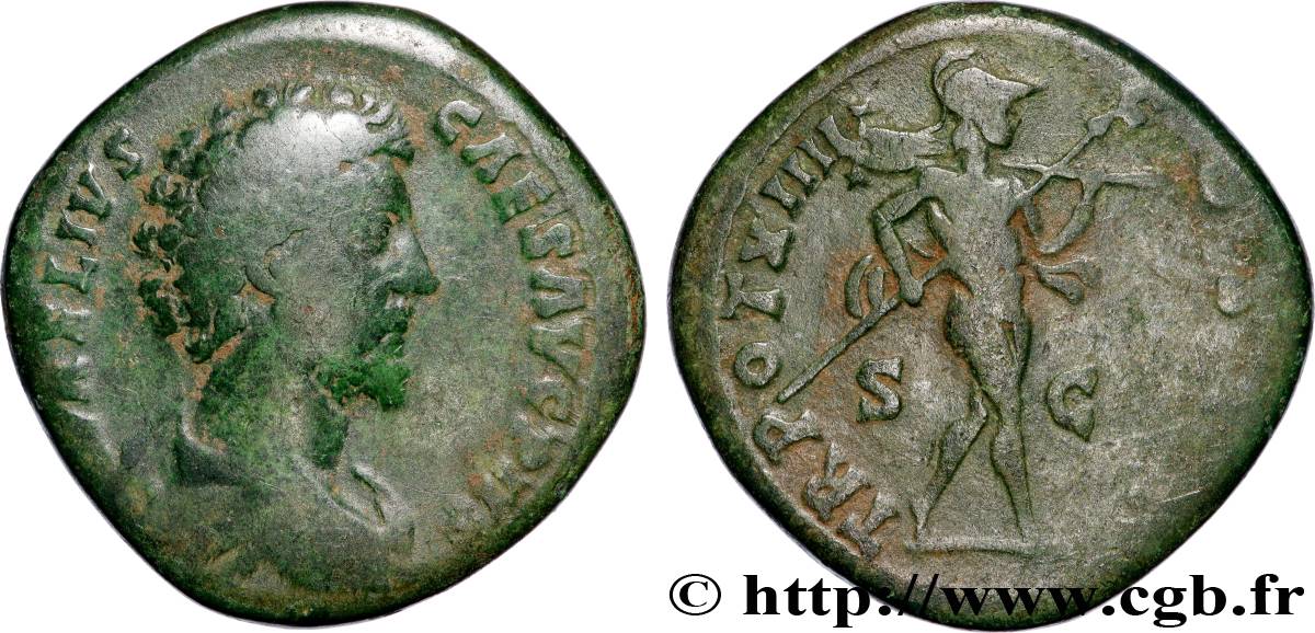 MARCUS AURELIUS Sesterce VF