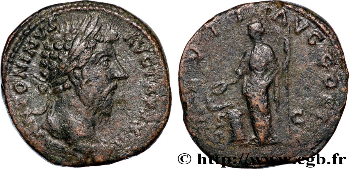 MARCUS AURELIUS Sesterce VF