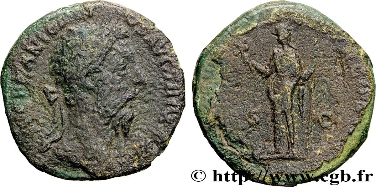 MARCUS AURELIUS Sesterce VF