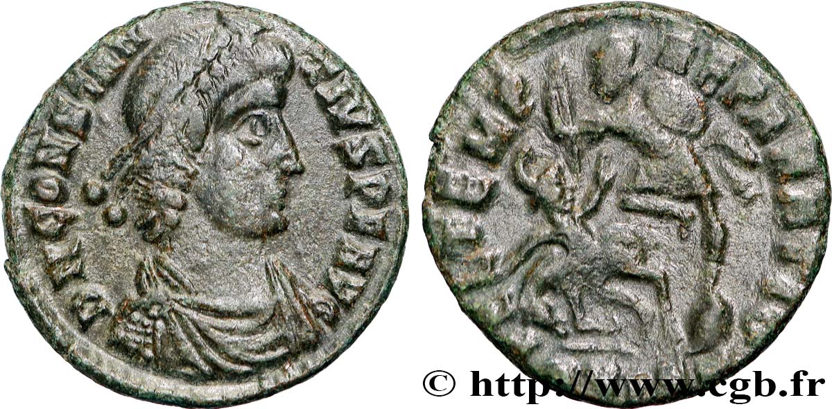 CONSTANCE II Maiorina réduite, (PB, Æ 3) TTB+/TTB