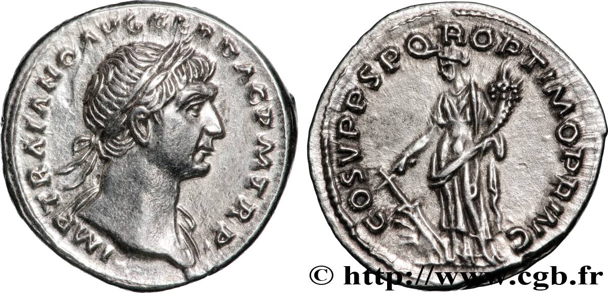 TRAJANUS Denier MS/AU