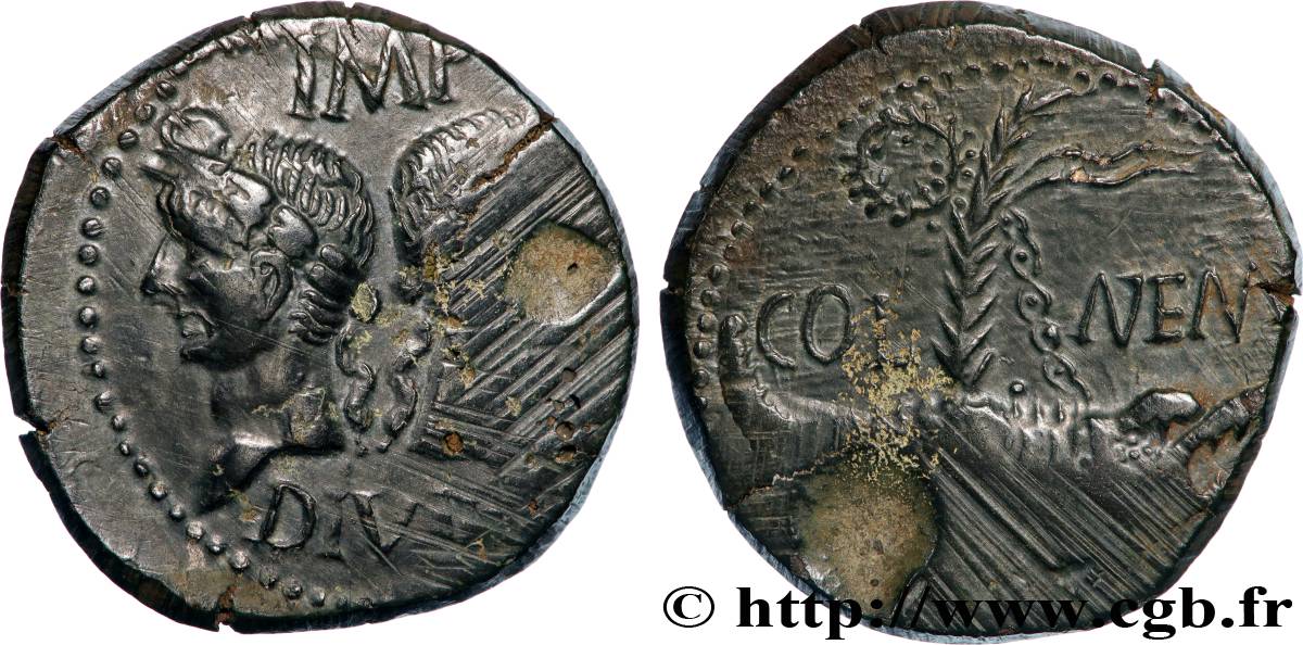 AUGUSTE et AGRIPPA Dupondius COL NEM (as) TTB