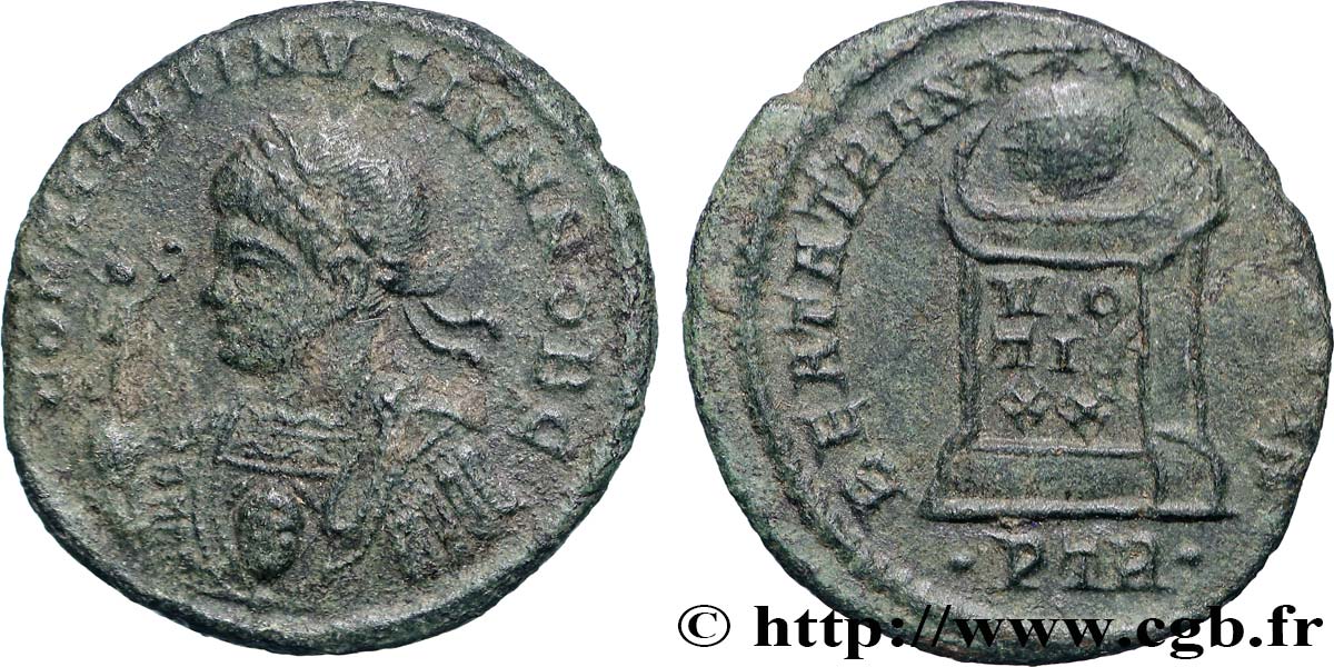 CONSTANTIN II Centenionalis ou nummus TTB+