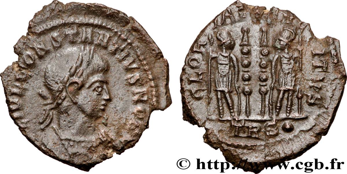 CONSTANCE II Centenionalis ou nummus TTB+