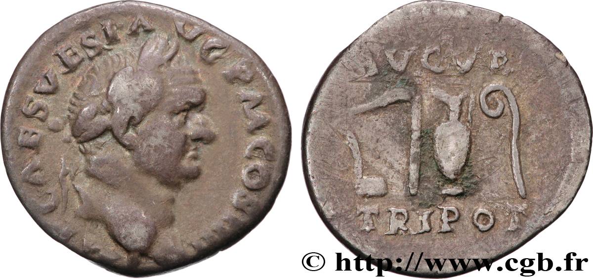 VESPASIAN Denier XF/VF